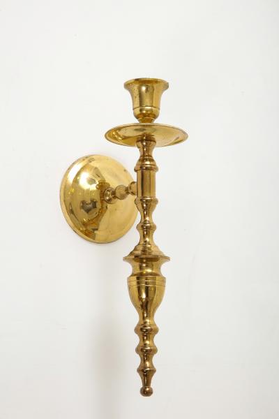 Parzinger Style Brass Candle Sconces