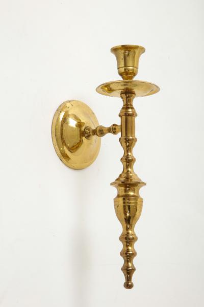 Parzinger Style Brass Candle Sconces