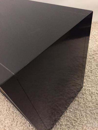 Parzinger Style Hollywood Regency Steel and Bronze Patina Studded Cabinet