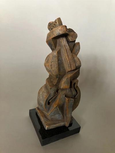 Pascal Jarrion Art Deco Style Cubist Ceramic Sculpture Smooth Night Rhythm by Pascal Jarrion