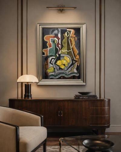 Pascal Jarrion Art Deco Style Cubist Oil Painting LAssortiment by Pascal Jarrion