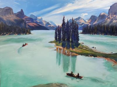 Pascale Robinson Spirit Island Canoeing