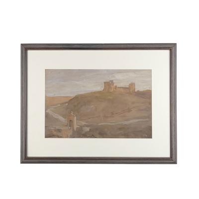 Pastel of Toledo Spain circa 1900