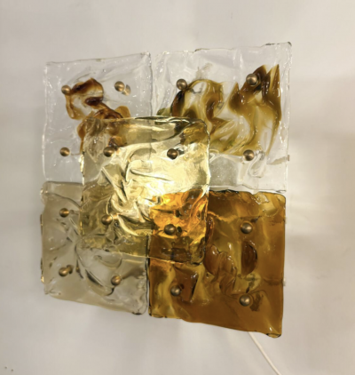 Patchwork Wall Lamps by Toni Zuccheri for Venini Italy 1970s