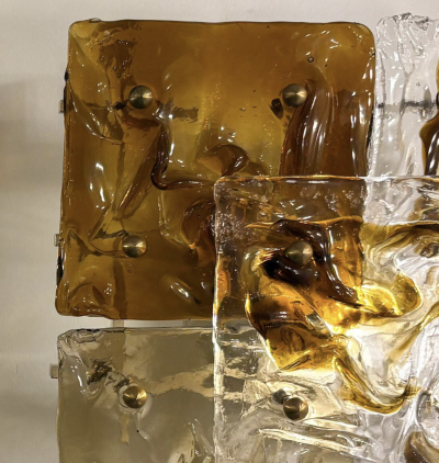 Patchwork Wall Lamps by Toni Zuccheri for Venini Italy 1970s