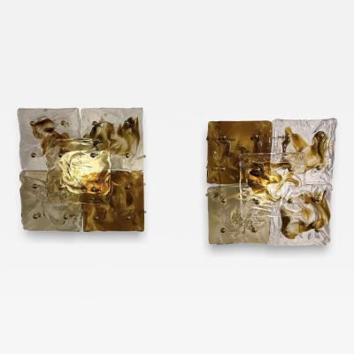 Patchwork Wall Lamps by Toni Zuccheri for Venini Italy 1970s