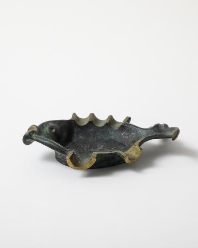 Patinated Brass Ashtray Vide Poche Austria 20th C