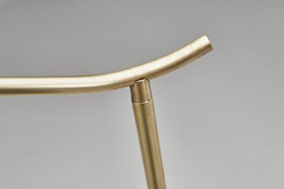 Patinated Brass Floor Lamp with Tripod Base Denmark ca 1950s