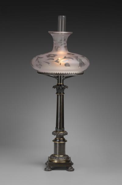 Patinated Brass Sinumbra Lamp