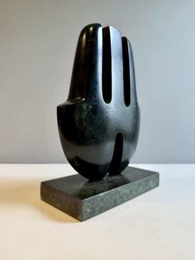 Patinated Bronze Abstract Sculpture By Angot 2 8 France 20th C 