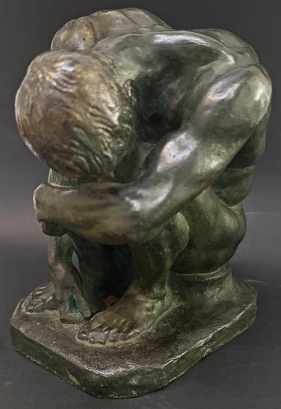 Patinated Bronze Adam Figure After Paul Wayland Bartlett c early 20th century