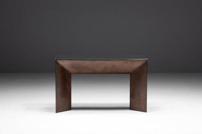 Patinated Bronze Console Table by Belgochrom Belgium 1970s