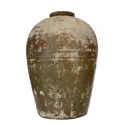 Patinated Ceramic Brown Vase