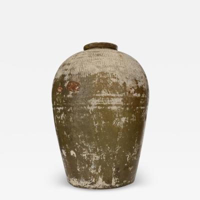 Patinated Ceramic Brown Vase