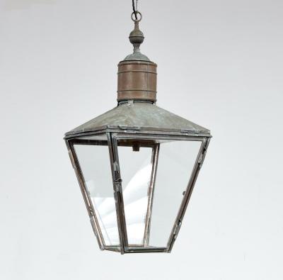 Patinated Copper Lantern