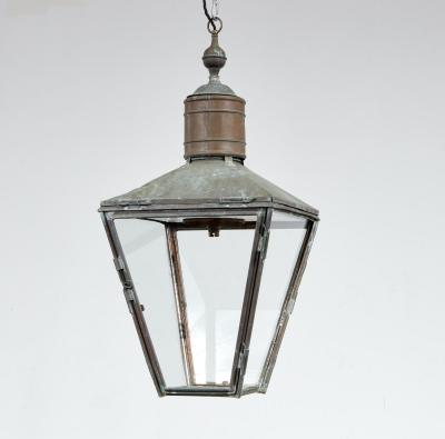 Patinated Copper Lantern