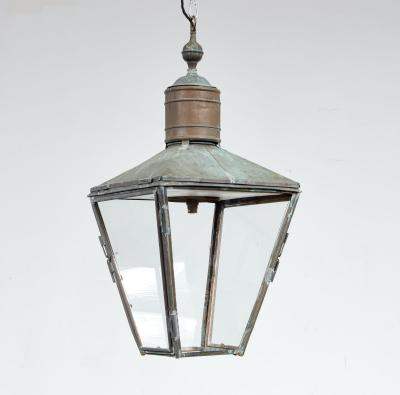 Patinated Copper Lantern