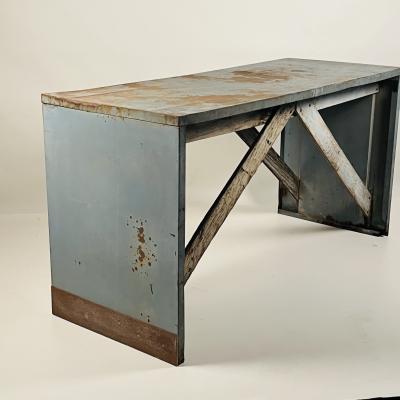 Patinated Industrial Work Console