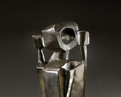 Patinated Mid Century bronze sculpture by Roger Desserprit 
