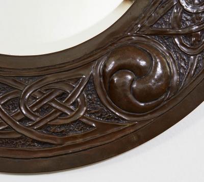 Patinated Repousee Mirror