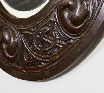 Patinated Repousee Mirror