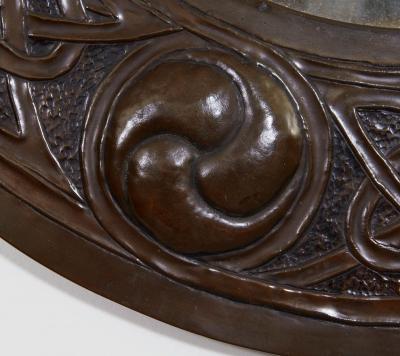 Patinated Repousee Mirror