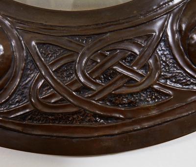 Patinated Repousee Mirror