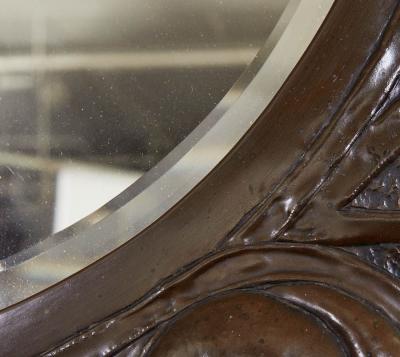 Patinated Repousee Mirror