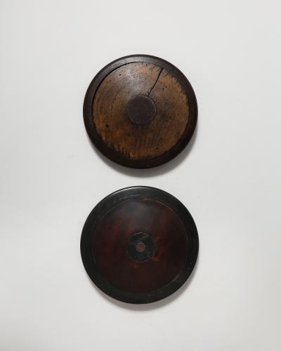 Patinated Wood and Metal Discus Finland 20th C