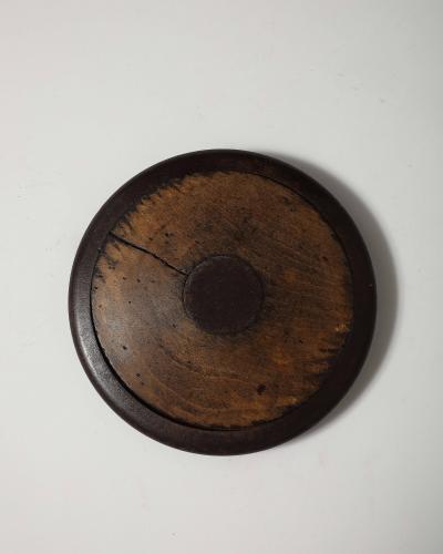 Patinated Wood and Metal Discus Finland 20th C