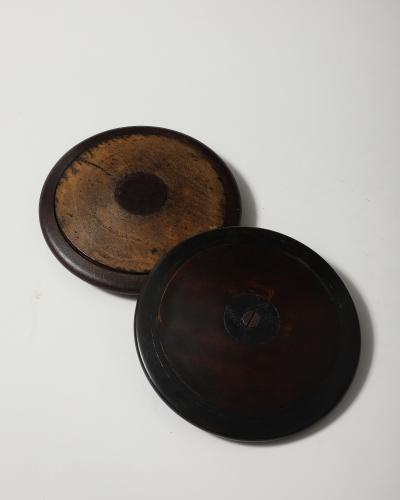 Patinated Wood and Metal Discus Finland 20th C