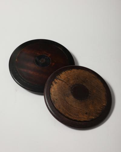 Patinated Wood and Metal Discus Finland 20th C