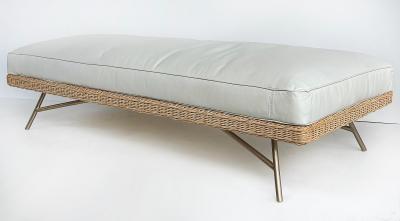 Patricia Anastassiadis Artefacto Indiana Leather Bench by Patricia Anastassiadis