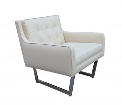 Patrician Furniture Co Pair of Modernist Leather Armchairs