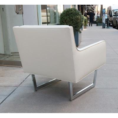Patrician Furniture Co Pair of Modernist Leather Armchairs