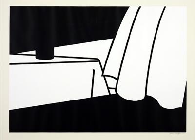 Patrick Caulfield Curtain and Bottle 1973