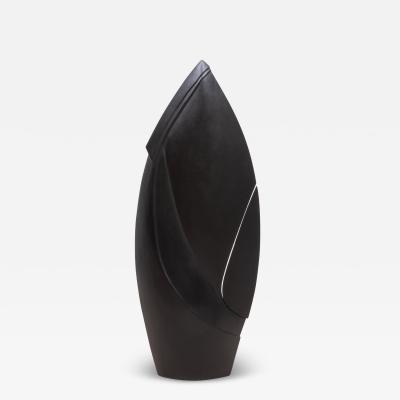 Patrick Coard Modern Abstract Sculpture in Black Oak by Patrick Coard Paris