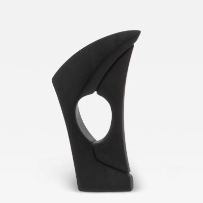 Patrick Coard Modern Abstract Sculpture in Black Oak by Patrick Coard Paris
