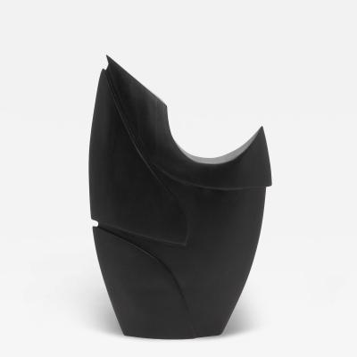 Patrick Coard Modern Abstract Sculpture in Black Oak by Patrick Coard Paris