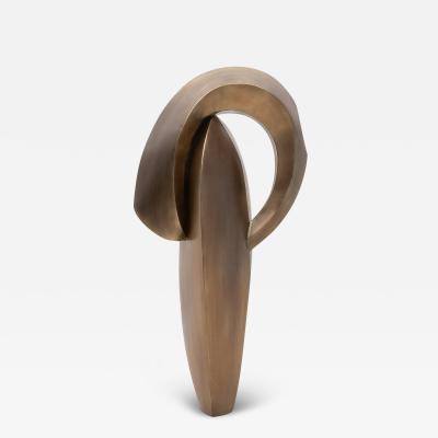Patrick Coard Modern Abstract Sculpture in Bronze Patina Brass by Patrick Coard Paris
