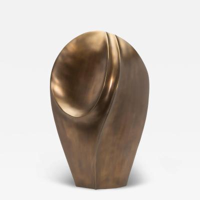 Patrick Coard Modern Abstract Sculpture in Bronze Patina Brass by Patrick Coard Paris