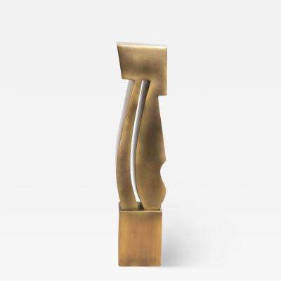 Patrick Coard Modern Abstract Sculpture in Bronze Patina Brass by Patrick Coard Paris