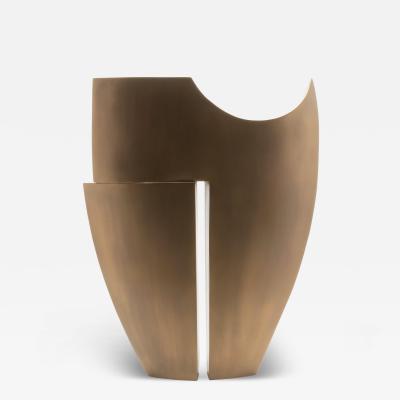 Patrick Coard Modern Abstract Sculpture in Bronze Patina Brass by Patrick Coard Paris