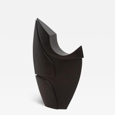 Patrick Coard Modern Abstract XXL Sculpture in Black Oak by Patrick Coard Paris