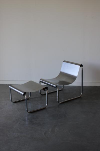 Patrick Gingembre Armchair and Ottoman by Patrick Gingembre France 1970s