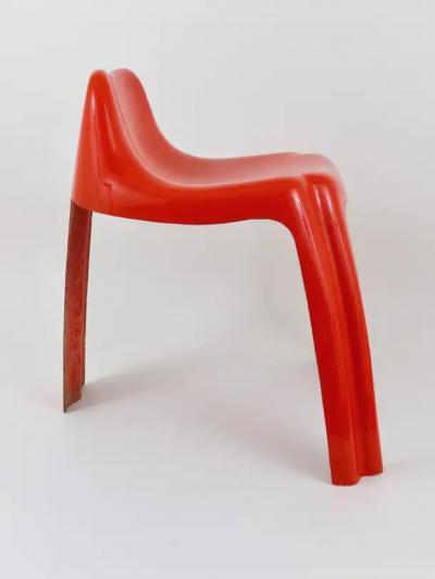 Patrick Gingembre Patrick Gingembre Ginger Orange Fiberglass Chair Ginger Paulus France 1970s
