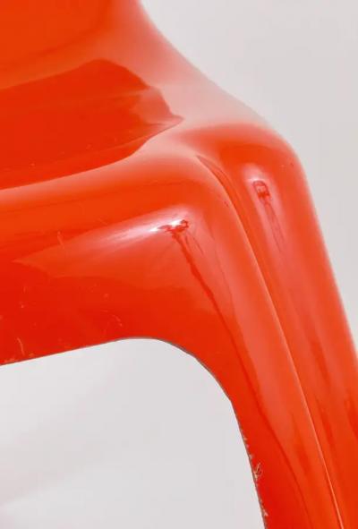 Patrick Gingembre Patrick Gingembre Ginger Orange Fiberglass Chair Ginger Paulus France 1970s