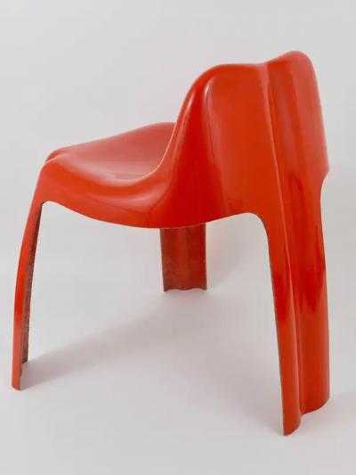 Patrick Gingembre Patrick Gingembre Ginger Orange Fiberglass Chair Ginger Paulus France 1970s