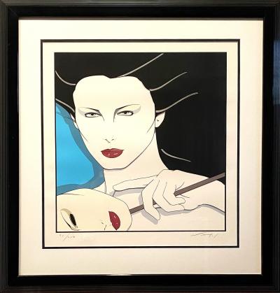 Patrick Nagel Diptych Mask I and Mask II