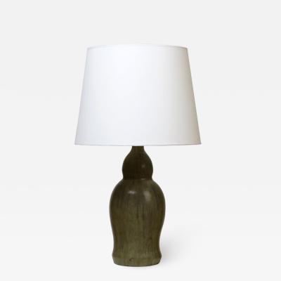 Patrick Nordstrom Table lamp with large double gourd form by Patrick Nordstr m